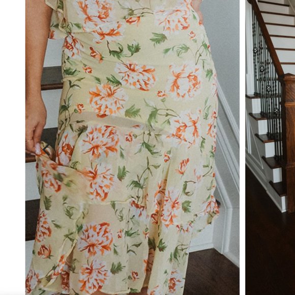 NWT Ruffled High-Low Hem Floral Skirt - Picture 4 of 4